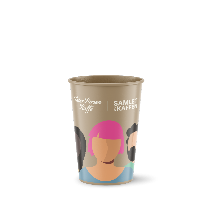 Glas med peter larsen kaffe-logo